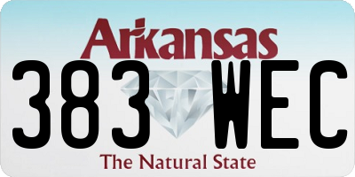 AR license plate 383WEC