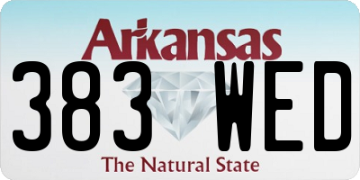AR license plate 383WED