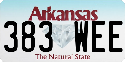 AR license plate 383WEE