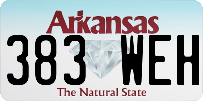 AR license plate 383WEH
