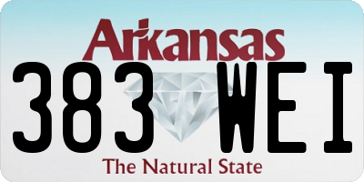 AR license plate 383WEI