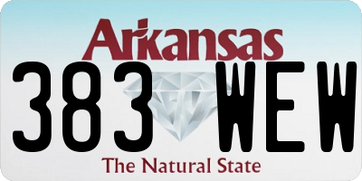 AR license plate 383WEW