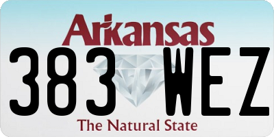AR license plate 383WEZ