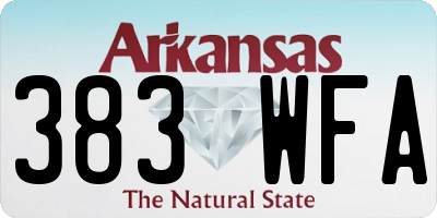 AR license plate 383WFA