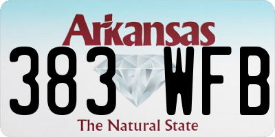 AR license plate 383WFB