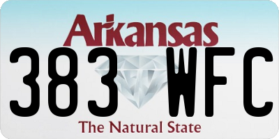AR license plate 383WFC