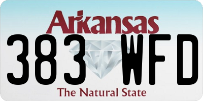 AR license plate 383WFD