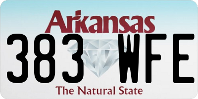 AR license plate 383WFE