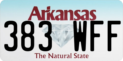 AR license plate 383WFF