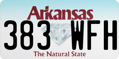 AR license plate 383WFH