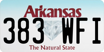 AR license plate 383WFI