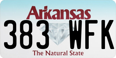 AR license plate 383WFK