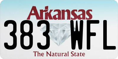AR license plate 383WFL