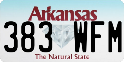AR license plate 383WFM