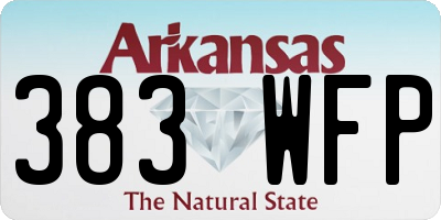 AR license plate 383WFP