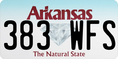 AR license plate 383WFS