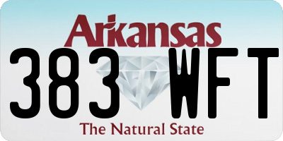 AR license plate 383WFT