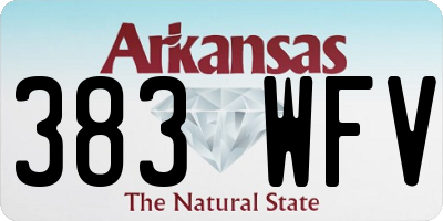AR license plate 383WFV