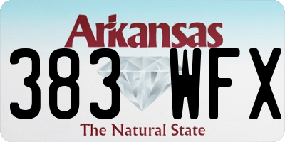 AR license plate 383WFX