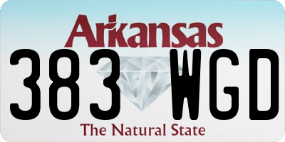 AR license plate 383WGD