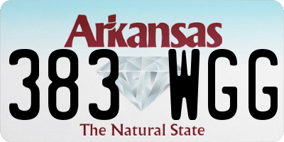 AR license plate 383WGG