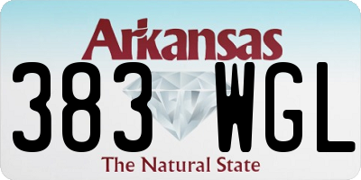 AR license plate 383WGL
