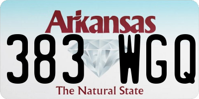 AR license plate 383WGQ