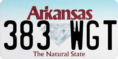 AR license plate 383WGT