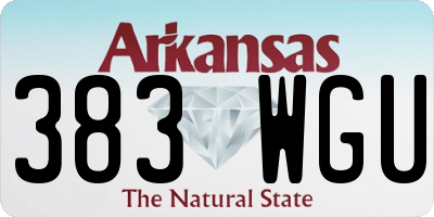 AR license plate 383WGU