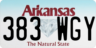 AR license plate 383WGY
