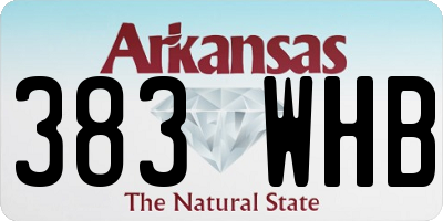AR license plate 383WHB