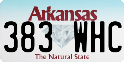 AR license plate 383WHC
