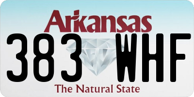 AR license plate 383WHF