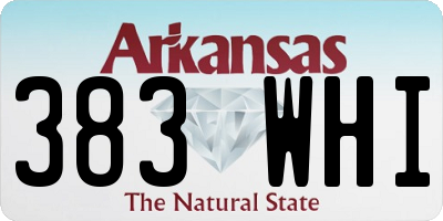 AR license plate 383WHI