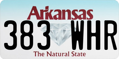 AR license plate 383WHR