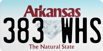 AR license plate 383WHS