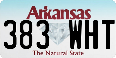 AR license plate 383WHT