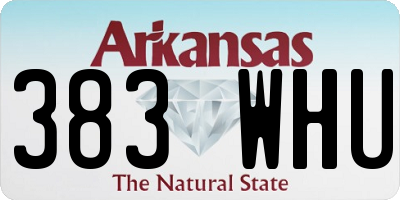 AR license plate 383WHU