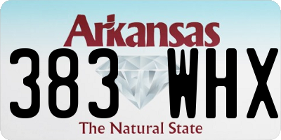 AR license plate 383WHX