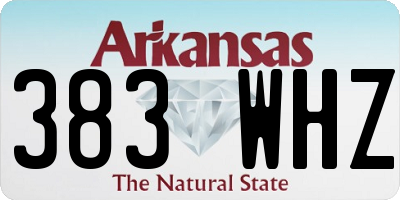 AR license plate 383WHZ