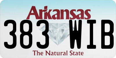 AR license plate 383WIB