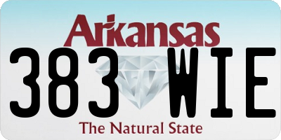 AR license plate 383WIE