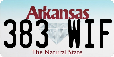 AR license plate 383WIF