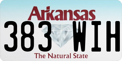 AR license plate 383WIH