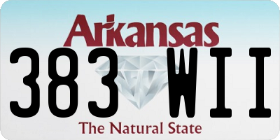 AR license plate 383WII