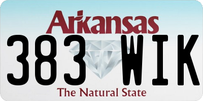 AR license plate 383WIK