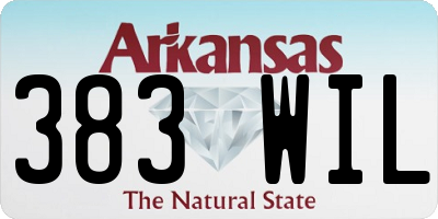 AR license plate 383WIL