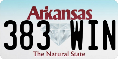 AR license plate 383WIN