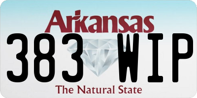 AR license plate 383WIP