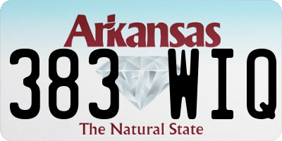 AR license plate 383WIQ